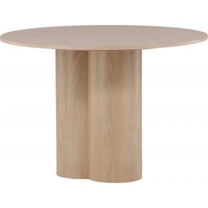 Matbord runt 110 cm Whitewash - Olivia