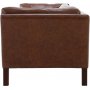 Soffa 3-sits brun vintage PU 198 cm - Heritage