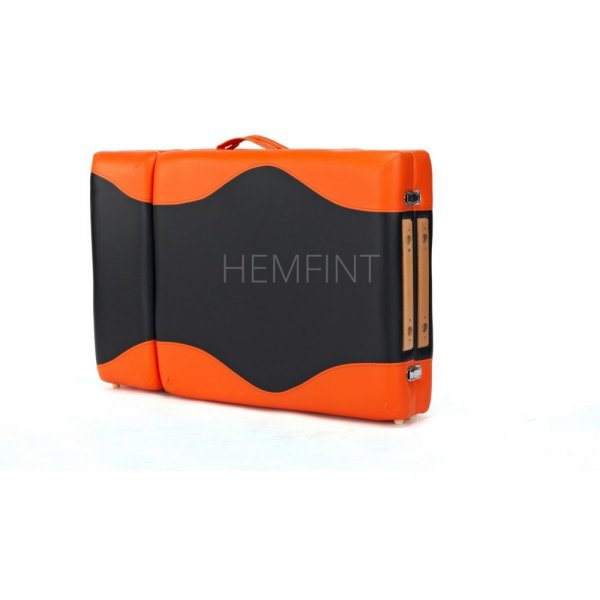 Massagebänk med träben - 4 zoner - Tvåfärgad Massagebänk med träben - 4 zoner - Tvåfärgad