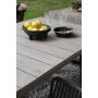Spisegruppe Salt gr teak: Bord 240 cm inkl. 6 grnne Lincoln stelstole