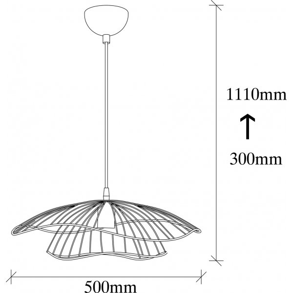 Tell taklampa 6500 - Svart