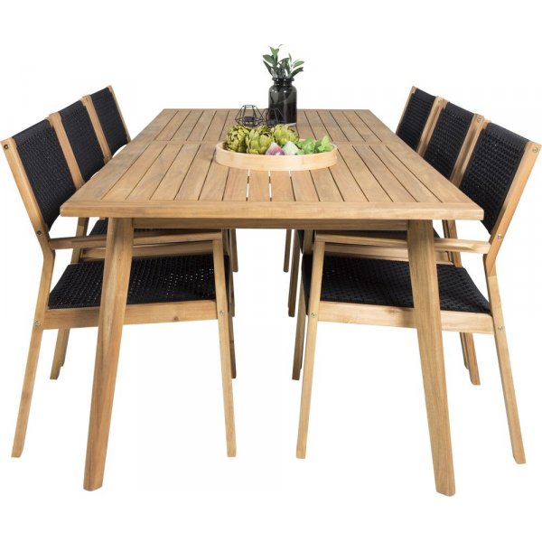 Charlottenberg Matgrupp (220x100) - Natur - 6 Stolar