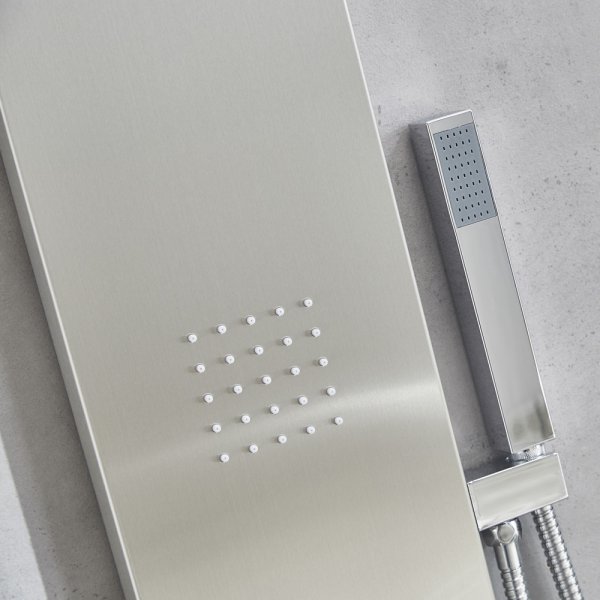 Suihkupaneeli Hejde - Harjattua terästä Suihkupaneeli Hejde - Harjattua terästä
