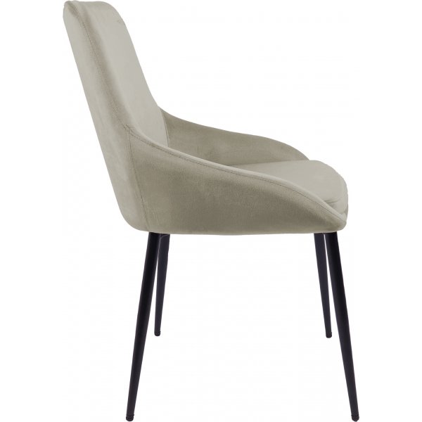 Stol i beige sammet - Theo