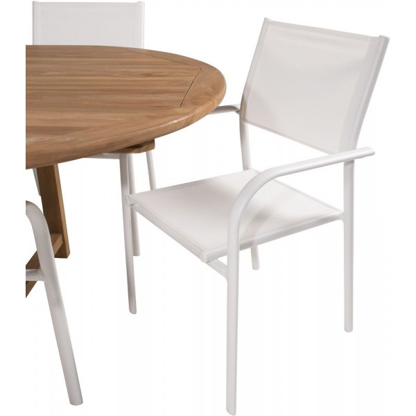 Bjuråker Spisegruppe (180x120) - Hvid/Natur - 8 Stole Bjuråker Spisegruppe (180x120) - Hvid/Natur - 8 Stole