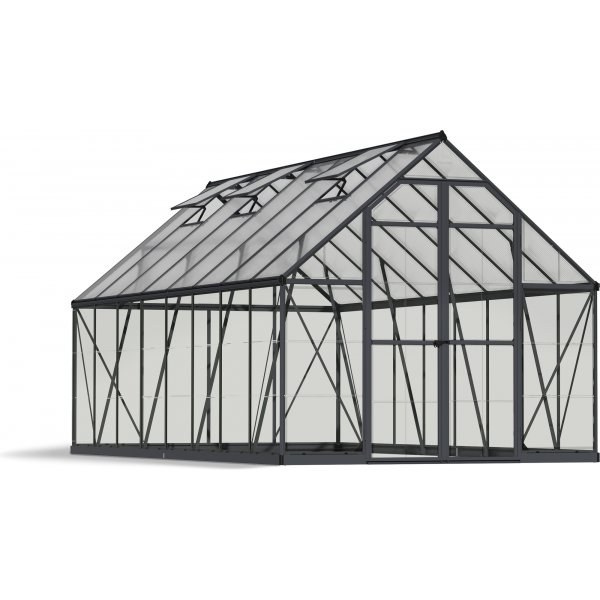 Canopia Balance Polycarbonat Drivhus 11,9 m² - Mørkegrå Canopia Balance Polycarbonat Drivhus 11,9 m² - Mørkegrå