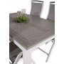 Ekens Matgrupp (160x90) - Vit/Gr - 4 Stolar
