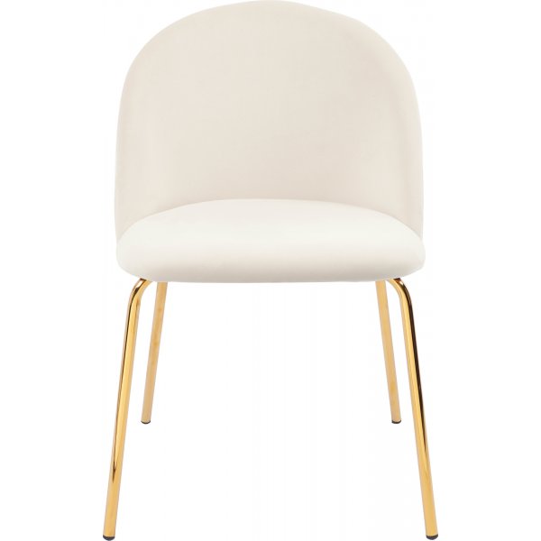 Stol beige sammet guldiga ben - Plaza Stol beige sammet guldiga ben - Plaza