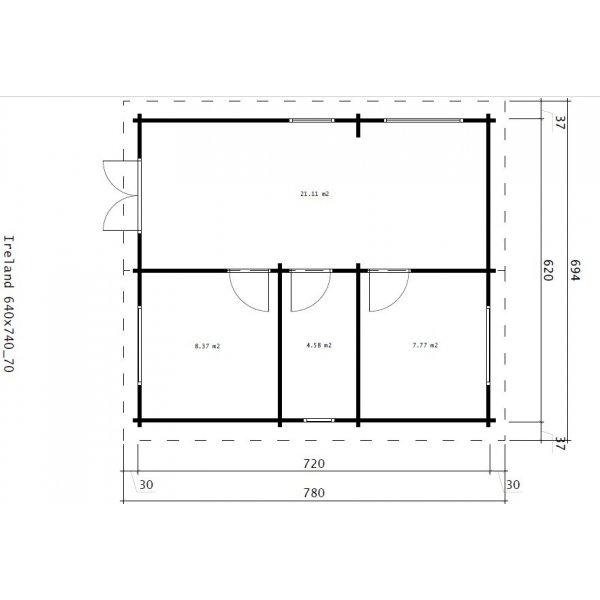 Fritidshus Petra - 44,5 m