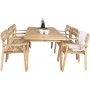 Malmby Matgrupp (180x90) - Natur - 6 Stolar