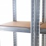 Tre f�rvaringshyllor i galvaniserat st�l � 40�40�180 cm