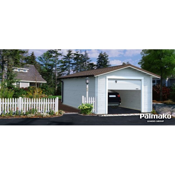 Garage Tomas med takskjutport - 19,2 m² Garage Tomas med takskjutport - 19,2 m²