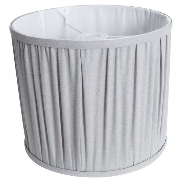 Lampsk�rm veckad �38 cm - Gr�tt linne