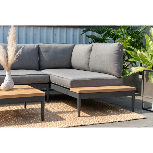 Lifestyle Garden Topaz Loungegruppe mit Tagesbett - Grau/Teak