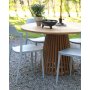 Matgrupp Salt teak: Teakbord runt 120 cm inklusive 4 st Abbe stolar