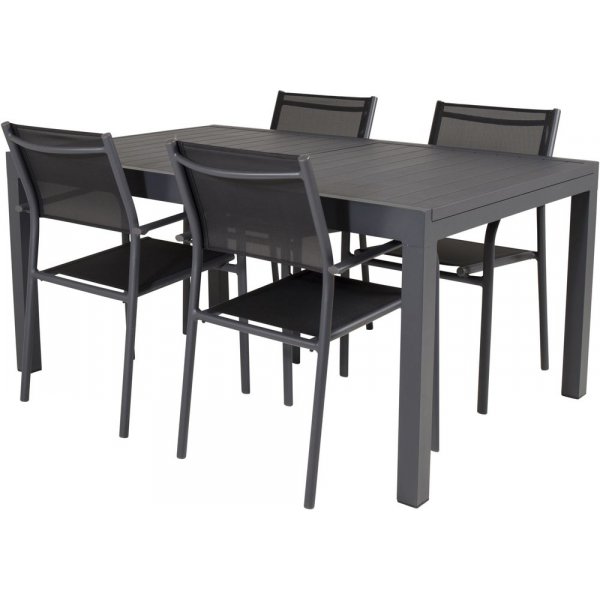 Holma Matgrupp (160x100) - Svart - 4 Stolar Holma Matgrupp (160x100) - Svart - 4 Stolar