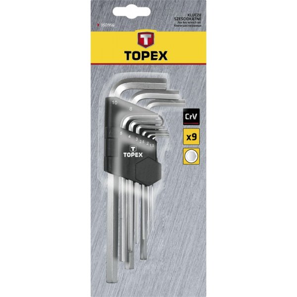 Insexnyckelset 1,5 - 10 mm, 9 delar Insexnyckelset 1,5 - 10 mm, 9 delar