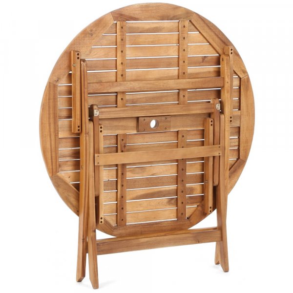 Matgrupp Acacia rund 100 cm, inkl. 4 stolar