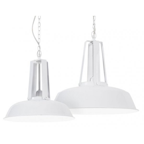 Taklampa �42 vitlackad metall