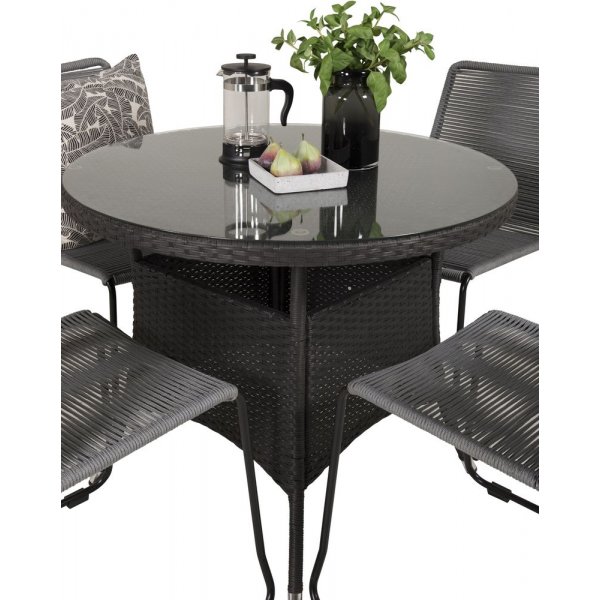 Frubol Matgrupp (�90) - Svart - 4 Stolar