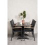 Dallaren Matgrupp (70x120) - Svart - 4 Stolar