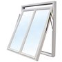 Vridfnster med bgpost - 3-glas - Tr - U-vrde: 1,1