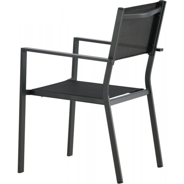 Chania pinottava ulkoruokapöydän tuoli - Musta Chania pinottava ulkoruokapöydän tuoli - Musta