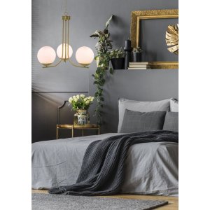Orfeus taklampa - Matt m�ssing/opalvit