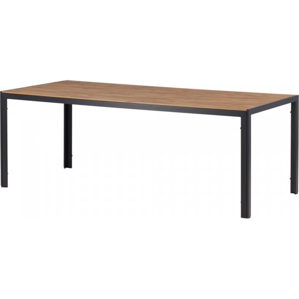 Chania Esstisch 205 x 90 cm - Schwarz/Natur + Reinigungsspray für Gartenmöbel Chania Esstisch 205 x 90 cm - Schwarz/Natur + Reinigungsspray für Gartenmöbel