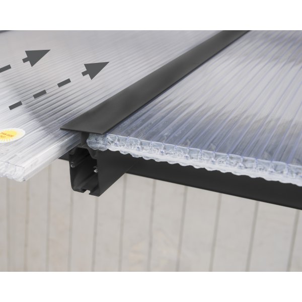 Canopia Olympia Altantak i Aluminium 3 x 8,5 - Mörkgrå/klarglas Canopia Olympia Altantak i Aluminium 3 x 8,5 - Mörkgrå/klarglas