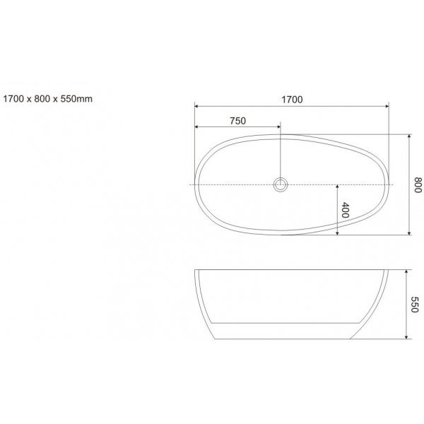 Badkar Lucky bay - 170 cm