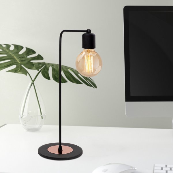 Bordslampa - Svart/koppar