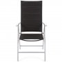Matgrupp Capri 145 cm - silver/svart, inkl. 6 positionsstolar