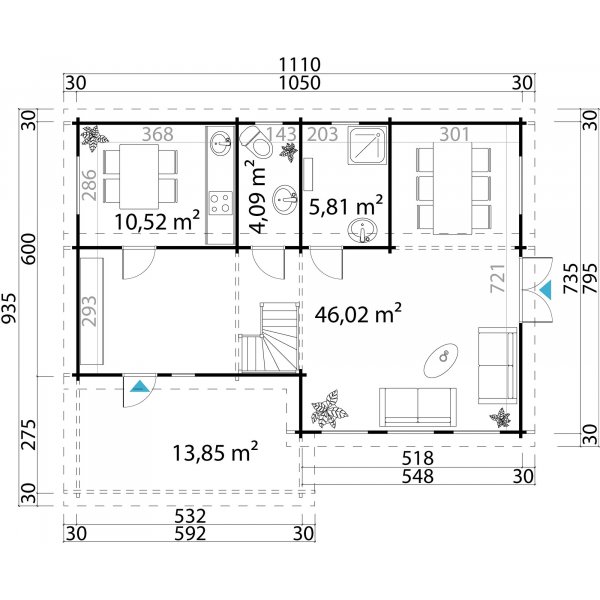 Fritidshus Eleonor B - 80,7 m² Fritidshus Eleonor B - 80,7 m²