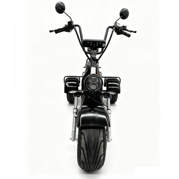 Elscooter Trehjuling 2000W Svart - Elmoped Klass 1 + Låskätting Elscooter Trehjuling 2000W Svart - Elmoped Klass 1 + Låskätting