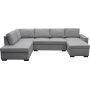U-soffa Solna med f�rvaring - 309 cm - ljusgr�