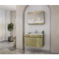 Badrumsmöbler Magnolia 75 - Guldfärgat med spegel Badrumsmöbler Magnolia 75 - Guldfärgat med spegel