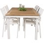 Dotorp Matgrupp (160x90) - Vit/Natur - 4 Stolar