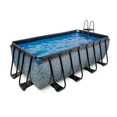 Pool 400x200x122cm med sandfilterpump - Gr