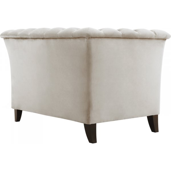 Fåtölj chesterfield beige sammet - Milton Fåtölj chesterfield beige sammet - Milton