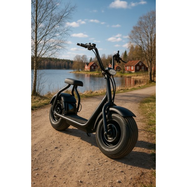 Elscooter Fatbike - 1000W + Reflekterende sele Elscooter Fatbike - 1000W + Reflekterende sele