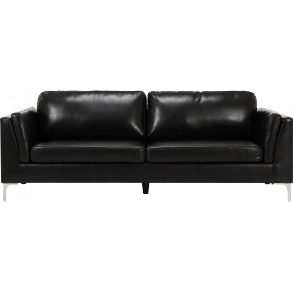 Soffa 3-sits svart PU - Cansas Soffa 3-sits svart PU - Cansas