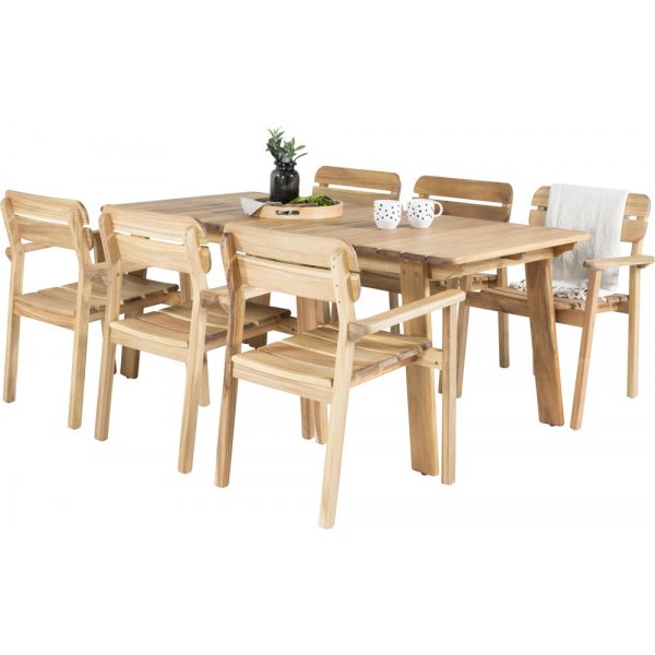 Malmby Matgrupp (180x90) - Natur - 6 Stolar Malmby Matgrupp (180x90) - Natur - 6 Stolar