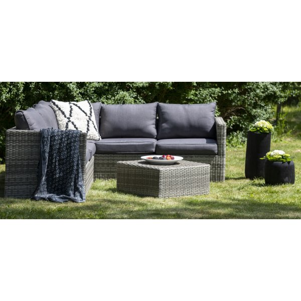 Ingelstorp hrnsoffa med fotpall - Gr konstrotting