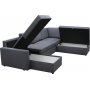 B�ddsoffa U-form m�rkgr� - Dream