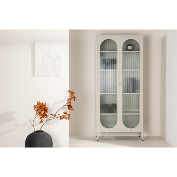 Lima vitrinsk�p beige