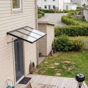 Entr�tak svart polykarbonat 90x140 cm - Tak �ver d�rr