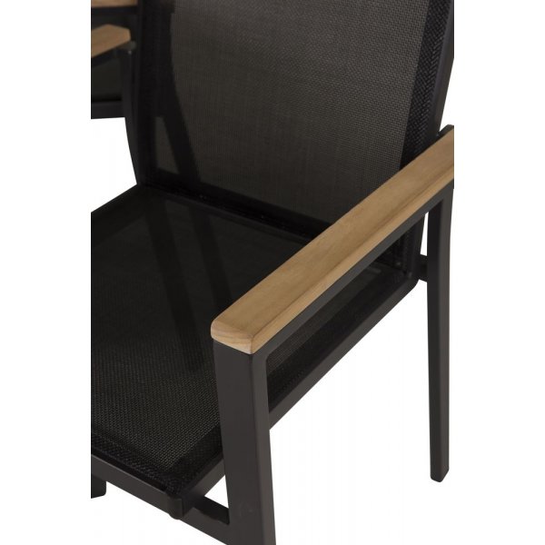 Dallaren Matgrupp (70x120) - Svart - 4 Stolar