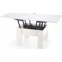 Serafin h�j och s�nkbart soffbord 80-160 x 80 cm - Vit