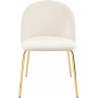 Stol beige sammet guldiga ben - Plaza
